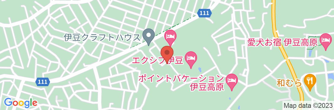 海を見おろす和みの湯宿 伊豆高原 渚苑の地図