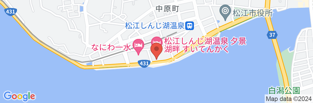 松江しんじ湖温泉 松平閣の地図
