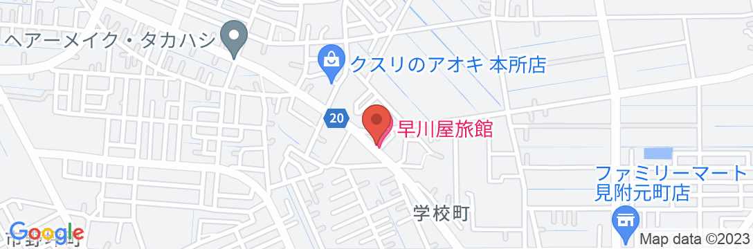 小さなお宿 早川屋の地図