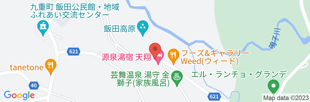 源泉湯宿 天翔の地図