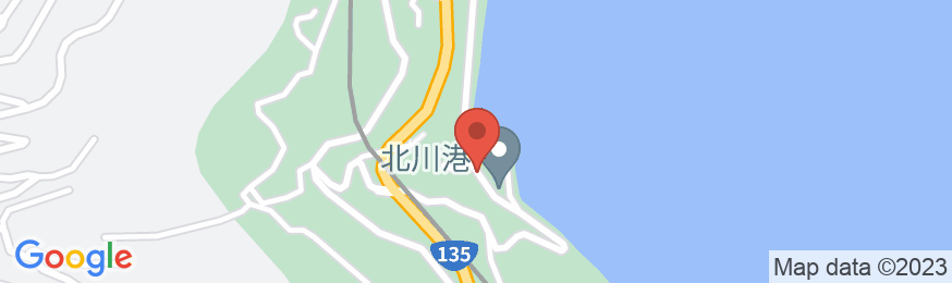 朝獲れ魚の自慢宿 伊豆北川漁港 旅館 汐見荘の地図