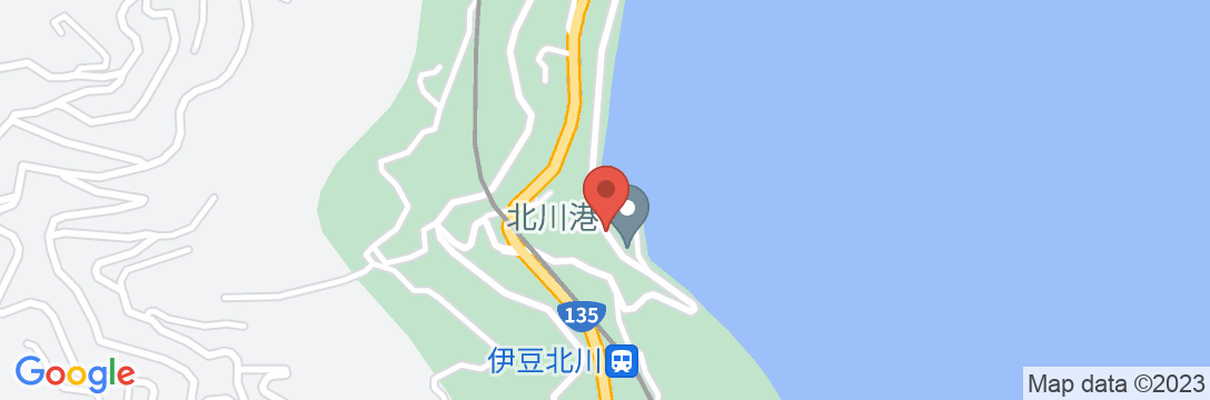 朝獲れ魚の自慢宿 伊豆北川漁港 旅館 汐見荘の地図