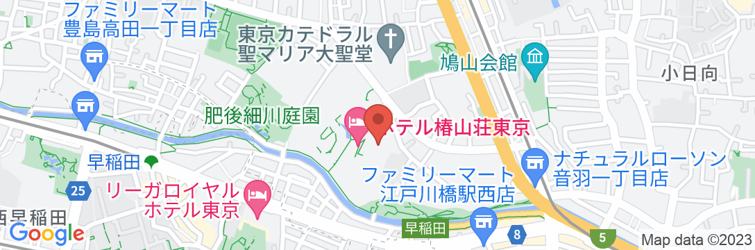 ホテル椿山荘東京の地図