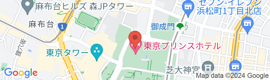 東京プリンスホテルの地図