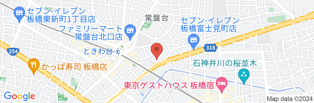 フレックステイイン常盤台の地図