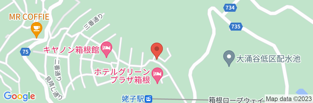 箱根六花荘の地図