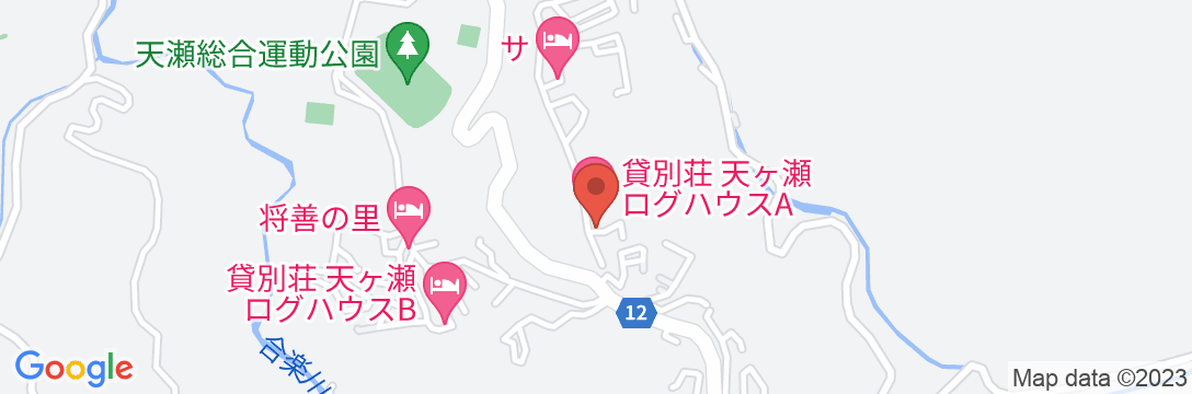 貸別荘 天ヶ瀬ログハウスAの地図