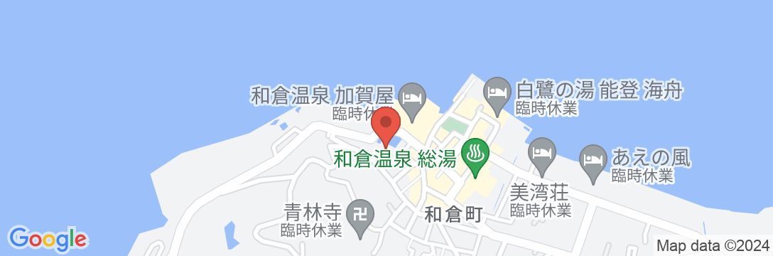 和倉温泉 大正ロマンの宿 渡月庵の地図
