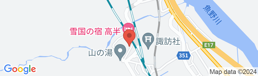 越後湯沢温泉 一望千里 御湯宿 中屋の地図