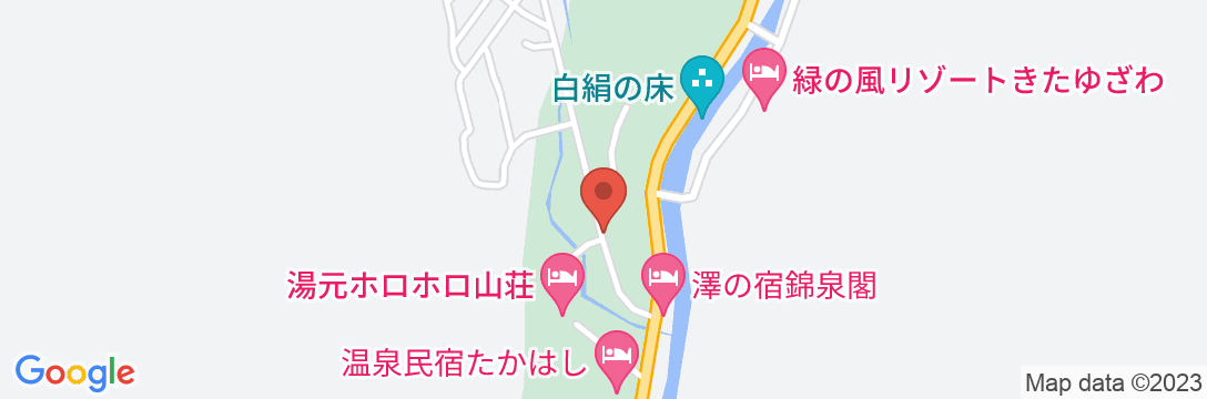 北湯沢温泉 北湯沢ユースホステルの地図