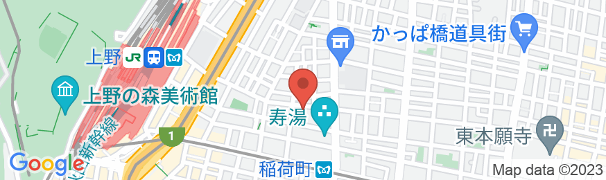 ホテルマイステイズ上野入谷口の地図
