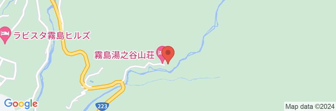 霧島湯之谷山荘の地図