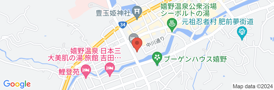 嬉野温泉「心ほぐす宿」入船荘の地図