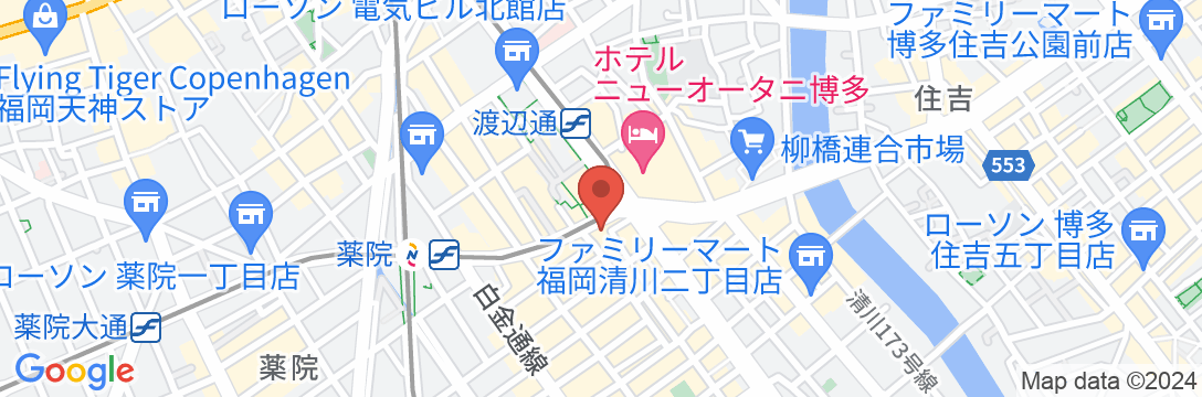 福岡東映ホテルの地図