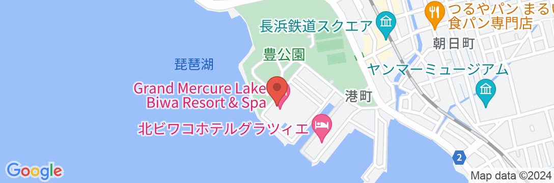 グランドメルキュール琵琶湖リゾート&スパ(旧ホテル&リゾーツ 長浜)の地図
