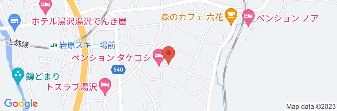 越後湯沢で最初のペンション ゲストハウス・バンヌッフの地図