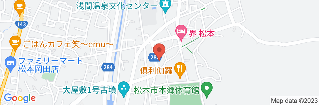 浅間温泉 蔵造りの宿 東石川旅館の地図