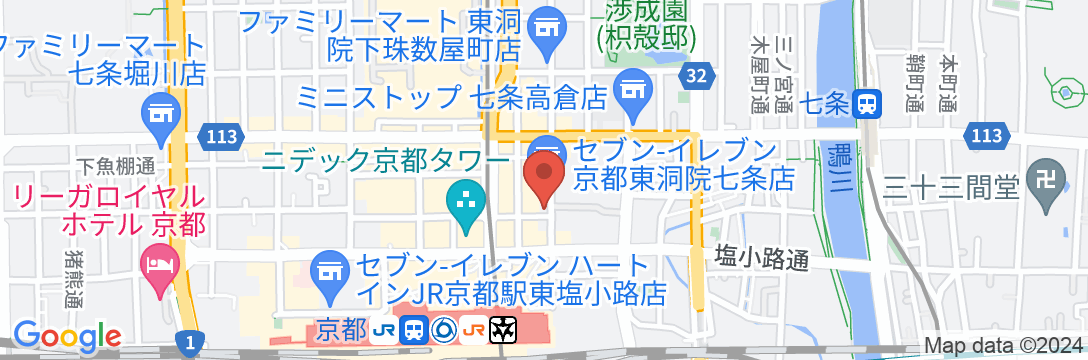 アパホテル〈京都駅前中央口〉(全室禁煙)の地図