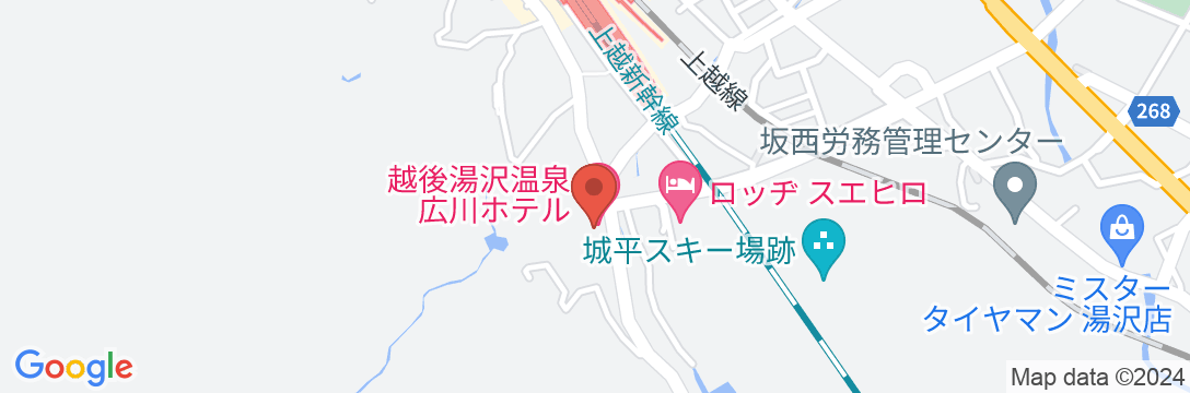 越後湯沢温泉 広川ホテルの地図