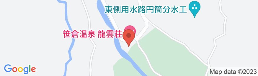 笹倉温泉 龍雲荘の地図