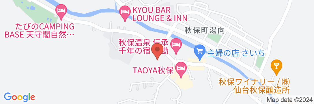 秋保温泉 ホテルニュー水戸屋の地図