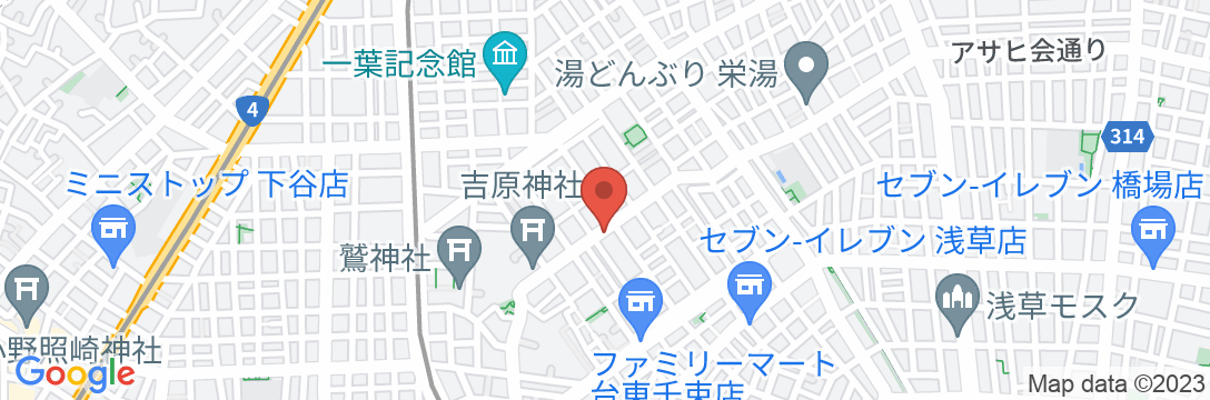 ホテル稲本の地図
