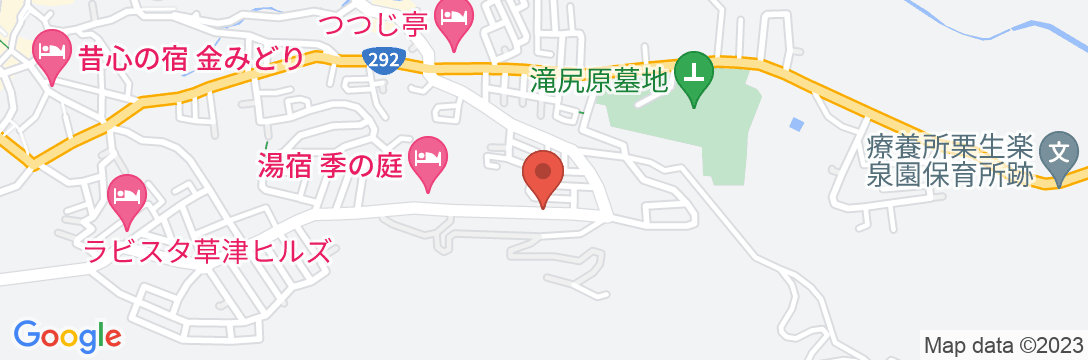 草津温泉 ペンション ベルクラントの地図
