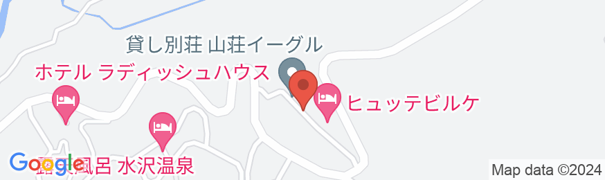 田沢湖高原水沢温泉 ヒュッテ ビルケの地図
