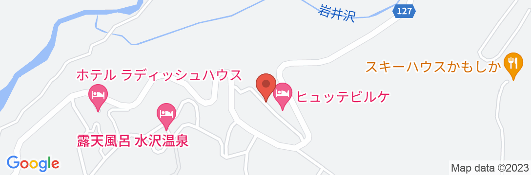 田沢湖高原水沢温泉 ヒュッテ ビルケの地図