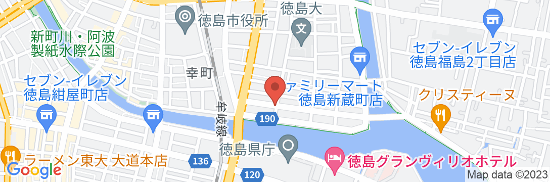 ビジネスホテル パレス21<徳島>の地図