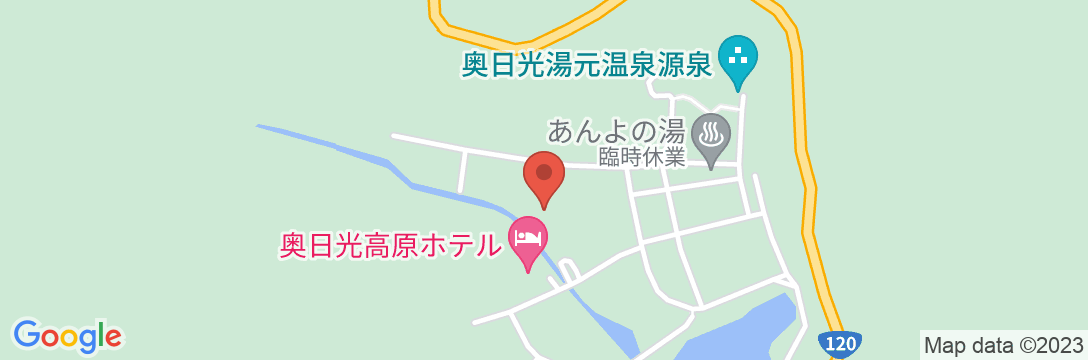 日光湯元温泉 ホテル花の季の地図