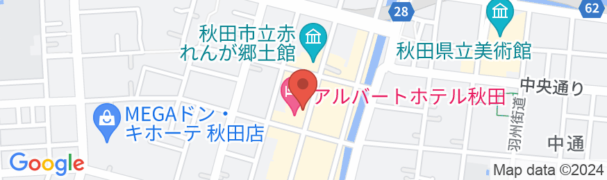 アルバートホテル秋田の地図