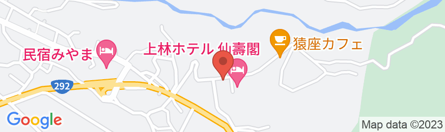 上林温泉 上林ホテル仙壽閣(せんじゅかく)の地図
