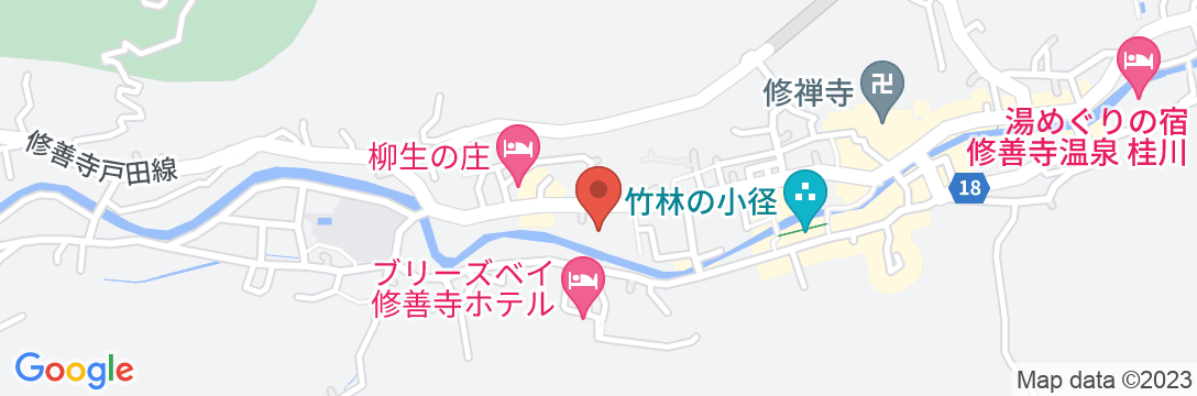 修善寺温泉 瑞の里 〇久(まるきゅう)旅館の地図