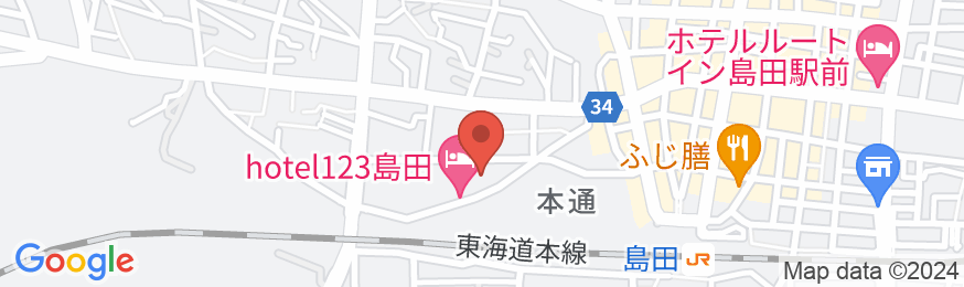 ホテル1ー2ー3島田の地図