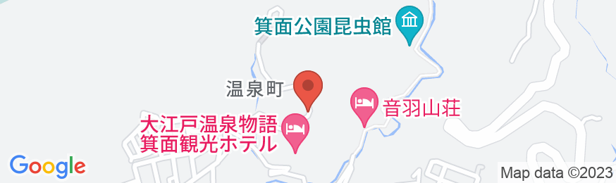 大江戸温泉物語 箕面観光ホテルの地図