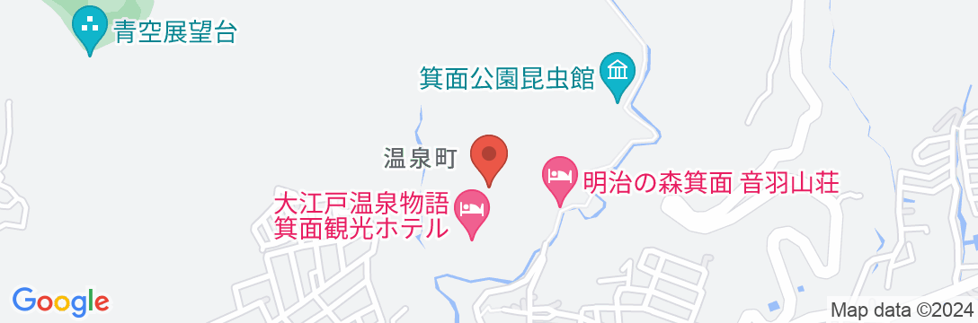 大江戸温泉物語 箕面観光ホテルの地図