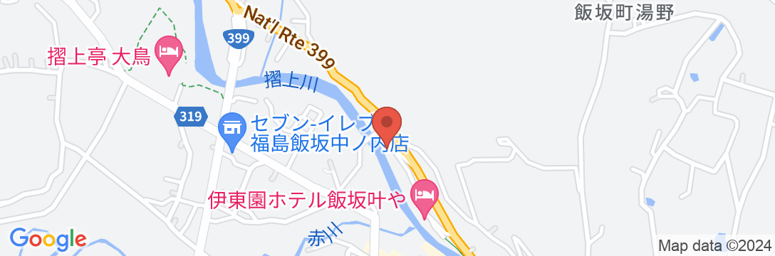 飯坂温泉 くつろぎの宿 華滝の地図