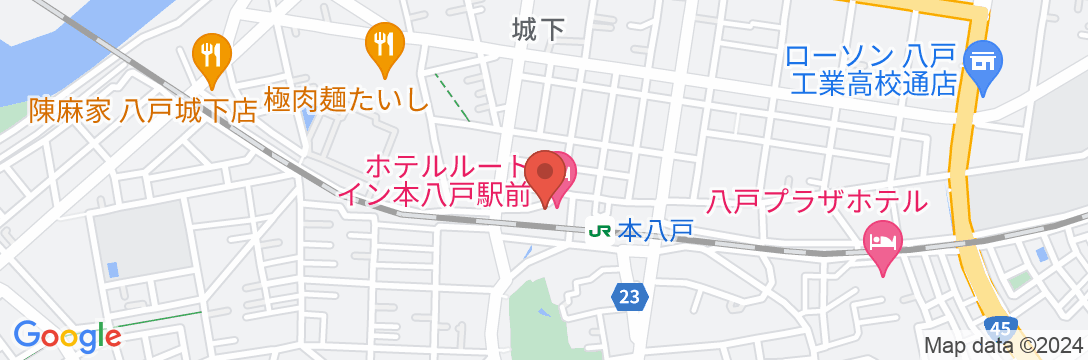 ホテルルートイン 本八戸駅前の地図