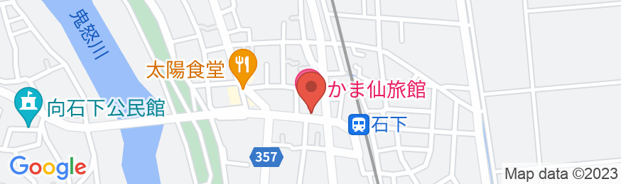かま仙旅館(釜仙旅館)の地図