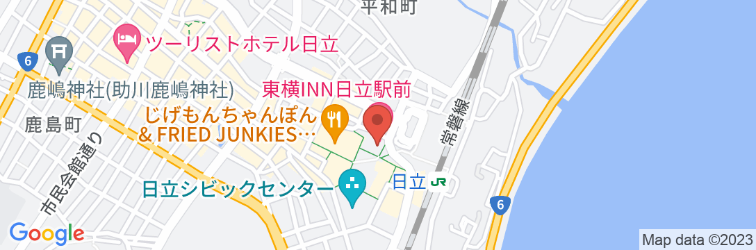 東横INN日立駅前の地図