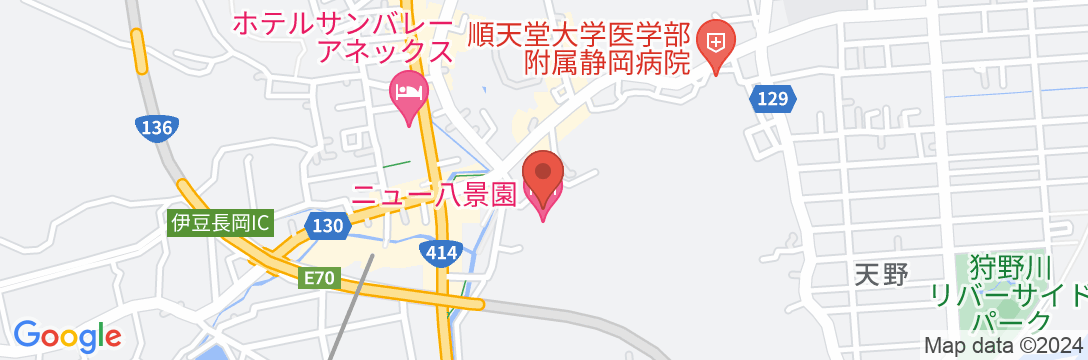 伊豆長岡温泉 ニュー八景園の地図