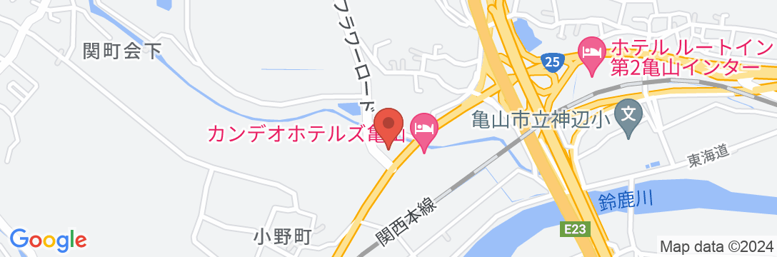 リビングホテル亀山の地図