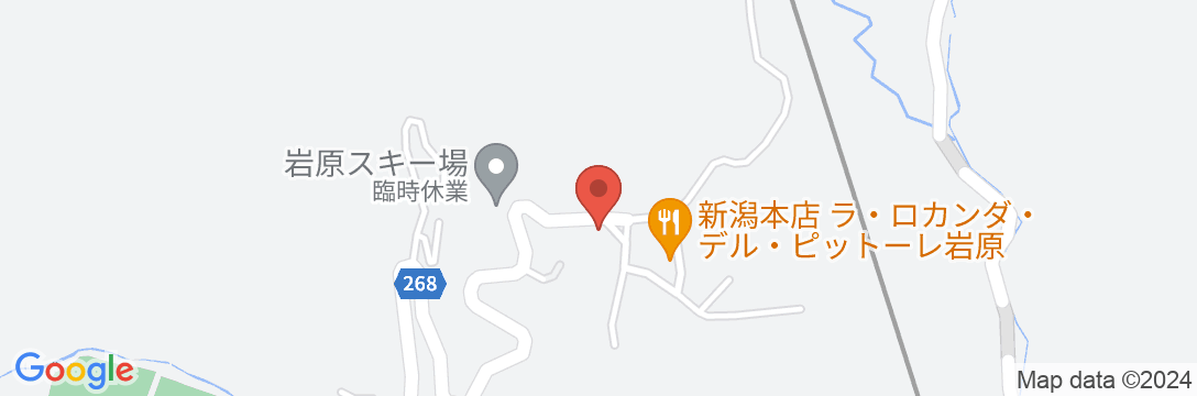 いわっぱらのゆ ロッヂ山びこの地図