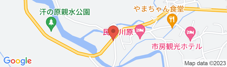 湯山温泉 市房観光ホテルの地図