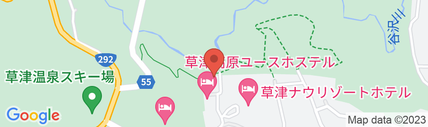 草津温泉ペンション 陽のあたる場所の地図