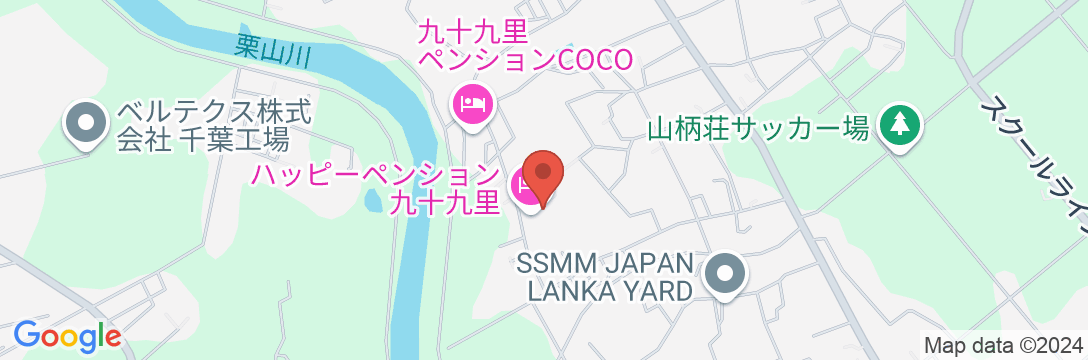 ハッピーペンション九十九里の地図