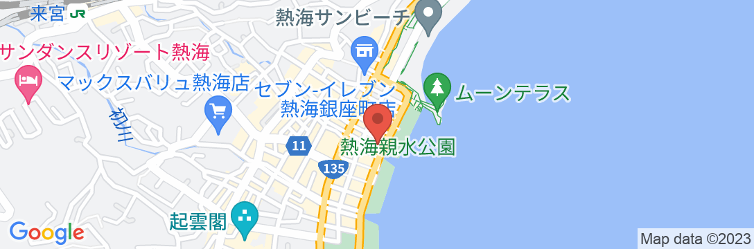 熱海温泉 料理旅館 渚館の地図