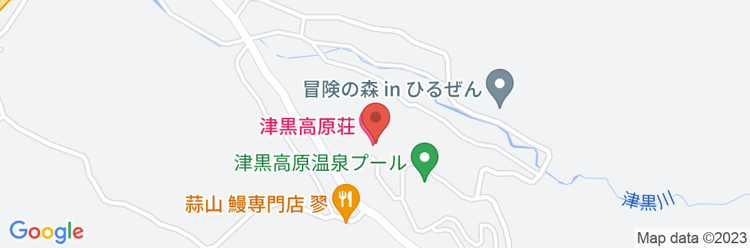 蒜山なごみの温泉 津黒高原荘の地図