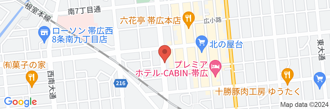 ホテル十勝インの地図